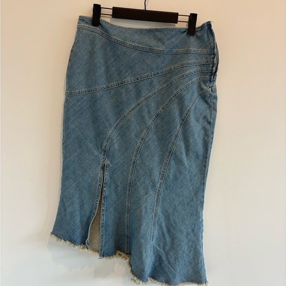 Pilcro Blue Maxi Denim Skirt - Picture 2 of 6